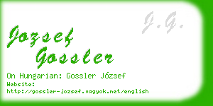 jozsef gossler business card